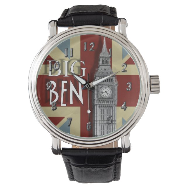 Union Jack London Big Ben Horloge (Voorkant)