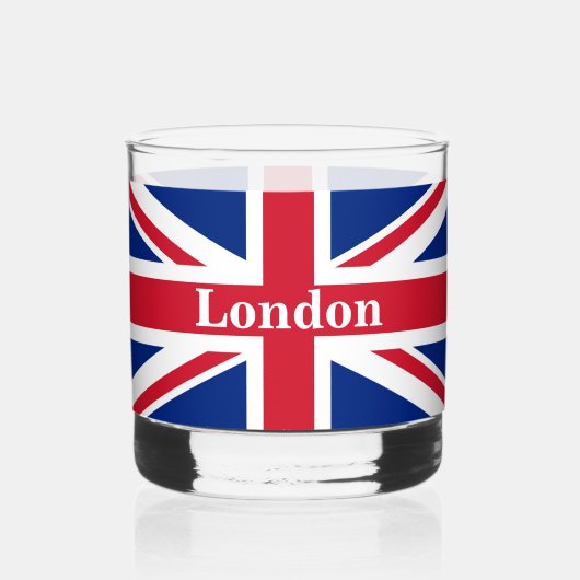 Union Jack London ~ British Flag Whisky Glas (Voorkant)