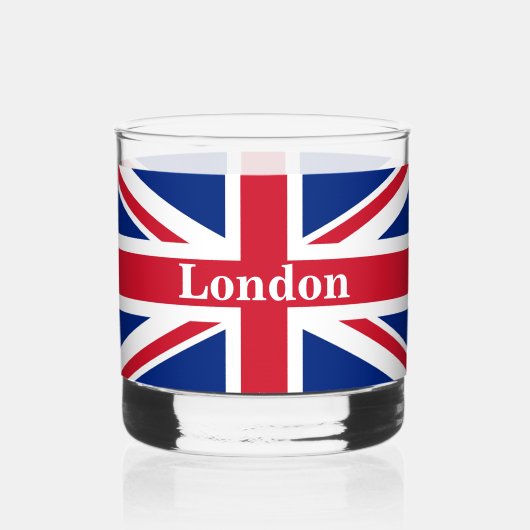 Union Jack London ~ British Flag Whisky Glas (Achterkant)