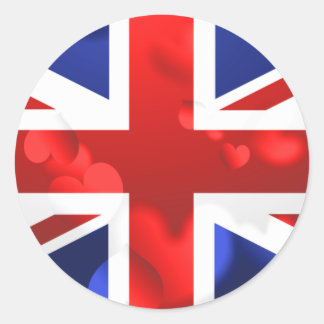 Union Jack Love Ronde Sticker