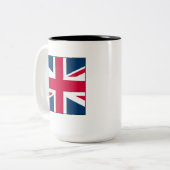 Union Jack Medium Sized Two Tone 15 oz. Mug (Devant gauche)