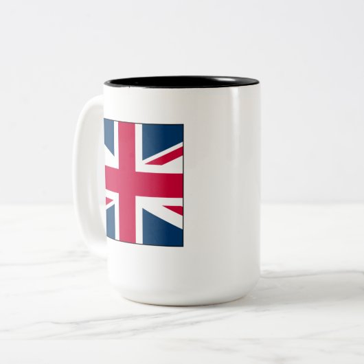 Union Jack Medium Sized Two Tone 15 oz. Mug (Devant gauche)