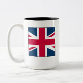 Union Jack Medium Sized Two Tone 15 oz. Mug (Gauche)