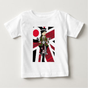 Union Jack Mod Girl op de scooter