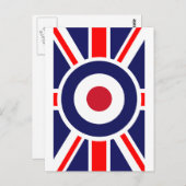 Union Jack Mods England Target Briefkaart (Voorkant / Achterkant)