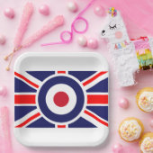 Union Jack Mods England Target Papieren Bordje (Feest)