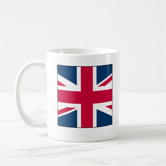 Union Jack Mug with Large Square Design  (Gauche)