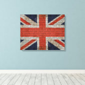 Union jack muur vlag Canvas Afdruk (Insitu (Houten vloer))