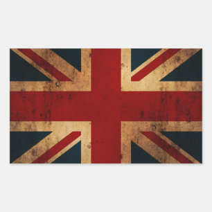 Union Jack (, noodlijdende look) Rechthoekige Sticker