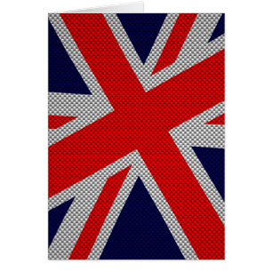 Union Jack op koolstofvezel stijlprint