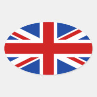 Union Jack Oval Sticker