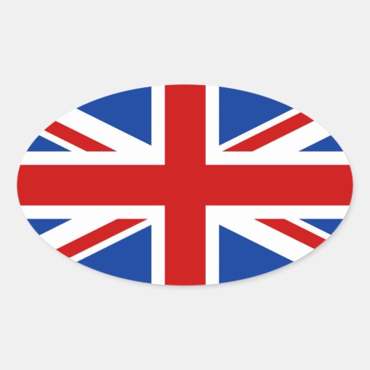 Union Jack Oval Sticker (Voorkant)