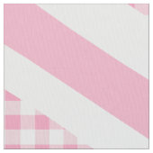 Union Jack Pink Gingham Pattern Stof (Close Up)