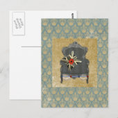 Union Jack Queen Anne Chaise Poppy Carte postale (Devant / Derrière)