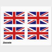 Union Jack Rechthoekige Sticker (Vel)