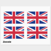 Union Jack Rechthoekige Sticker (Vel)