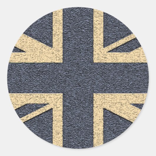 Union Jack Ronde Sticker (Voorkant)