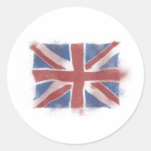 Union Jack Ronde Sticker (Voorkant)