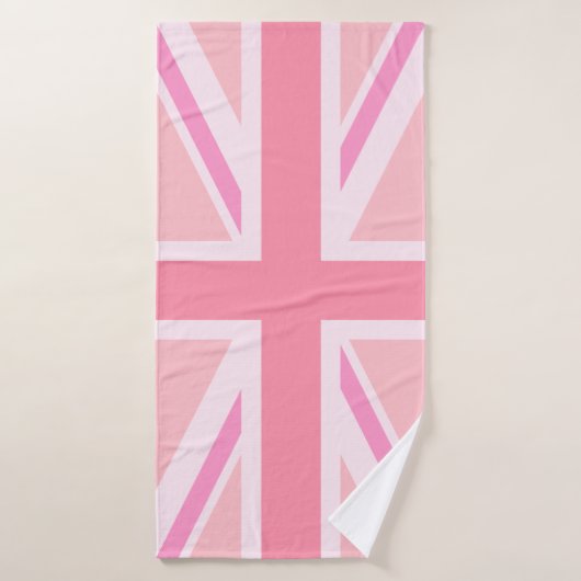 Union Jack rose/drapeau (Serviette de bain)