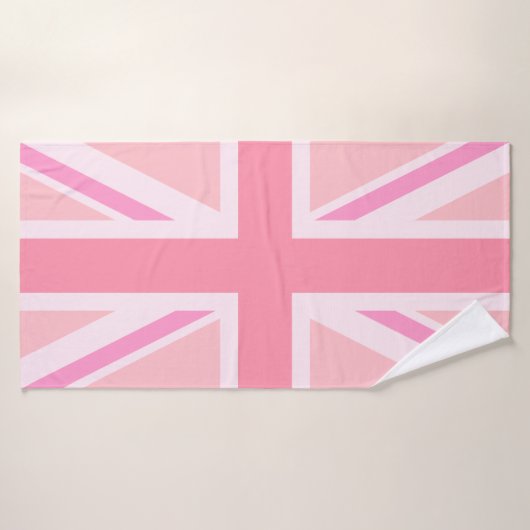 Union Jack rose/drapeau (Serviette de bain)