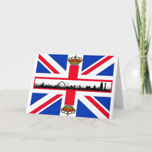 Union Jack Royal Crown London Verjaardagskaart Kaart