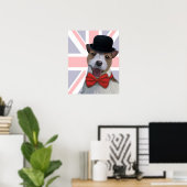 Union Jack Russell Poster (Thuiskantoor)