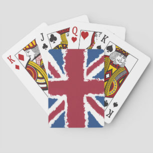 Union Jack schilderde kunstwerk van Heva Weva Pokerkaarten