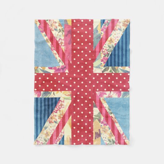 Union Jack | Shabby Chic Fleece Deken (Voorkant)