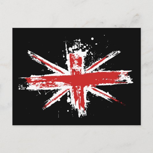 Union Jack Splatter Briefkaart (Voorkant)