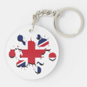 Union Jack splatter Sleutelhanger (Achterkant)