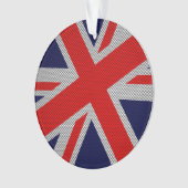 Union Jack sur les couleurs de fibre de carbone (devant)