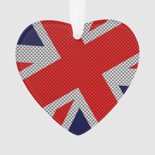 Union Jack sur les couleurs de fibre de carbone (devant)