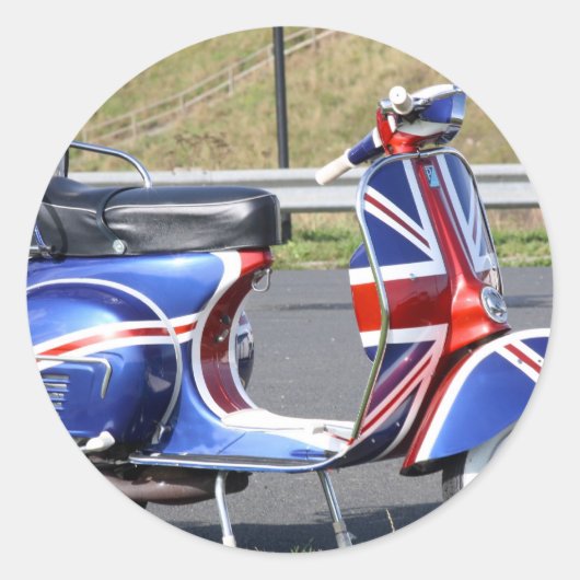 Union Jack sur scooter Stickers (Devant)