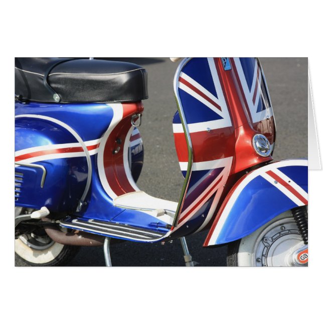 Union Jack sur une carte Scooter (Devant horizontal)