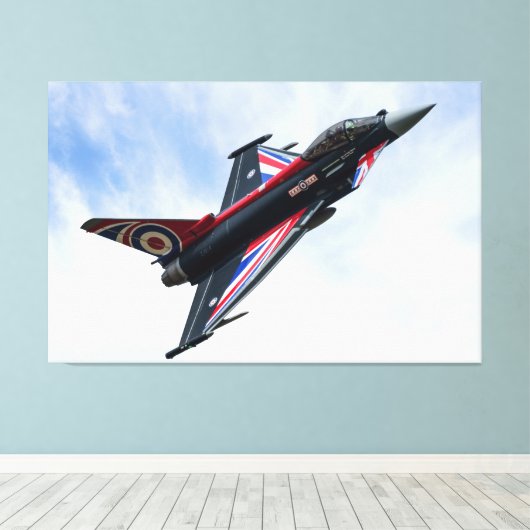 Union Jack Typhoon Canvas Afdruk (Insitu (Houten vloer))