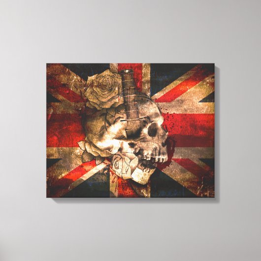 Union Jack UK Flag Gothic Canvas Afdruk (Voorkant)