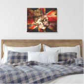 Union Jack UK Flag Gothic Canvas Afdruk (Insitu (Slaapkamer))