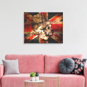 Union Jack UK Flag Gothic Canvas Afdruk (Insitu (Woonkamer))