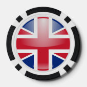 Union Jack UK Flag Pokerchips (Achterkant)