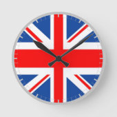 Union Jack UK Flag Ronde Klok (Voorkant)
