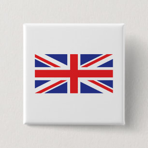 Union Jack UK Flag Vierkante Button 5,1 Cm