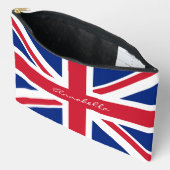 Union Jack UK vlag gepersonaliseerd (optioneel) Etui (Open)