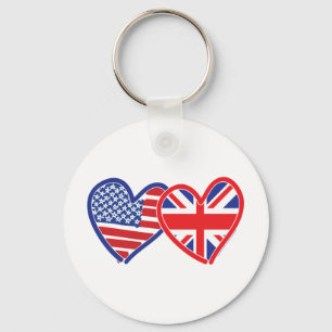 Union Jack/USA Sleutelhanger