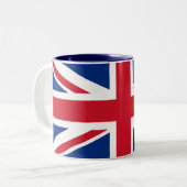 Union Jack Verenigd Koninkrijk Tweekleurige Koffiemok (Voorkant links)