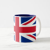 Union Jack Verenigd Koninkrijk Tweekleurige Koffiemok (Voorkant rechts)