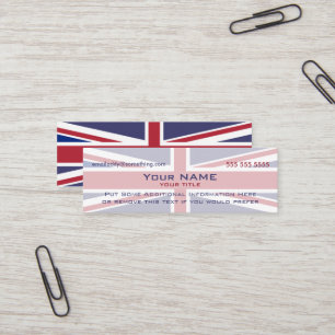 Union Jack versie 4 Mini Visitekaartje