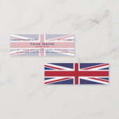 Union Jack versie 4 Mini Visitekaartje (Voorkant / Achterkant)