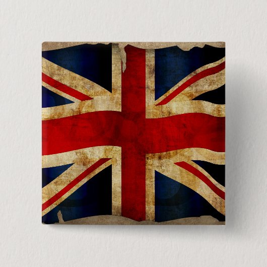 Union Jack Vierkante Button 5,1 Cm (Voorkant)
