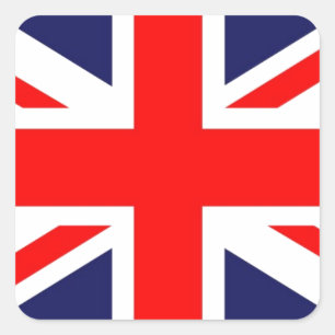 Union Jack Vierkante Sticker