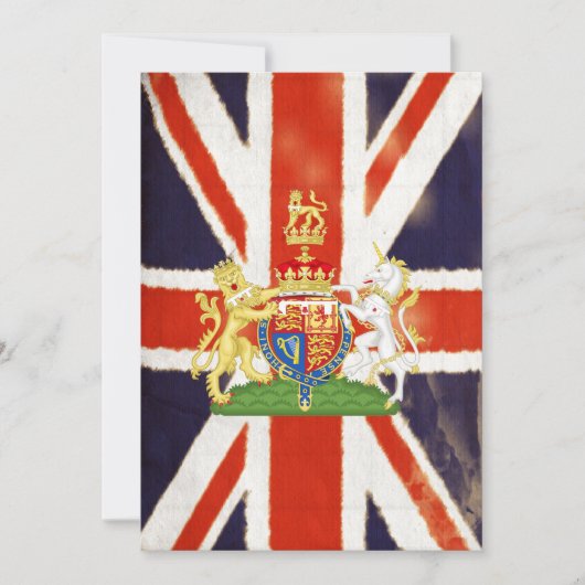 Union Jack vintage avec le manteau des invitations (Devant)